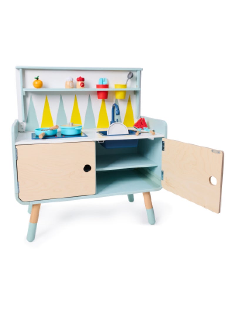 Hape - cômoda/cozinha infantil 2 em 1 play furniture Azul-bege - Kiabi