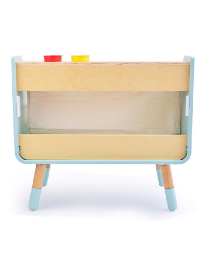 Hape - estante/quadro de desenho 2 em 1 play furniture Azul-bege - Kiabi