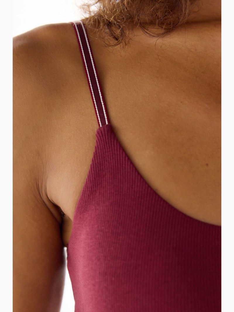 Harvard bralette com bojos removíveis penti Vermelho bordô - Kiabi