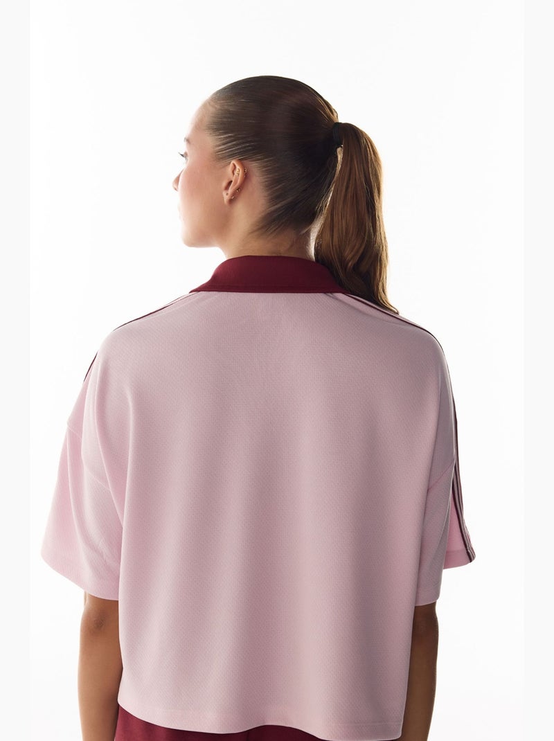 Harvard jersey t-shirt de manga curta penti Rosa-claro - Kiabi