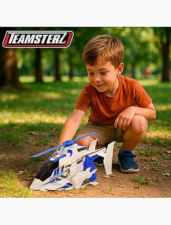 Helicóptero da polícia teamsterz com luzes e som