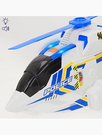 Helicóptero da polícia teamsterz com luzes e som