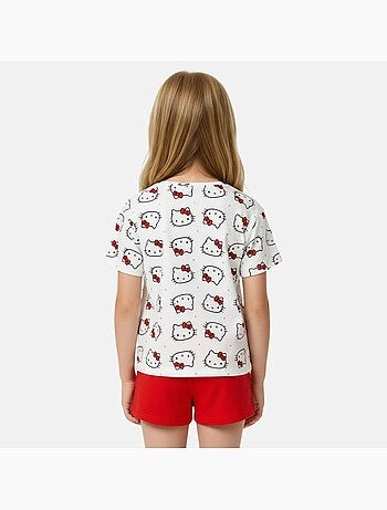 Hello Kitty - Conjunto de camiseta e shorts para meninas