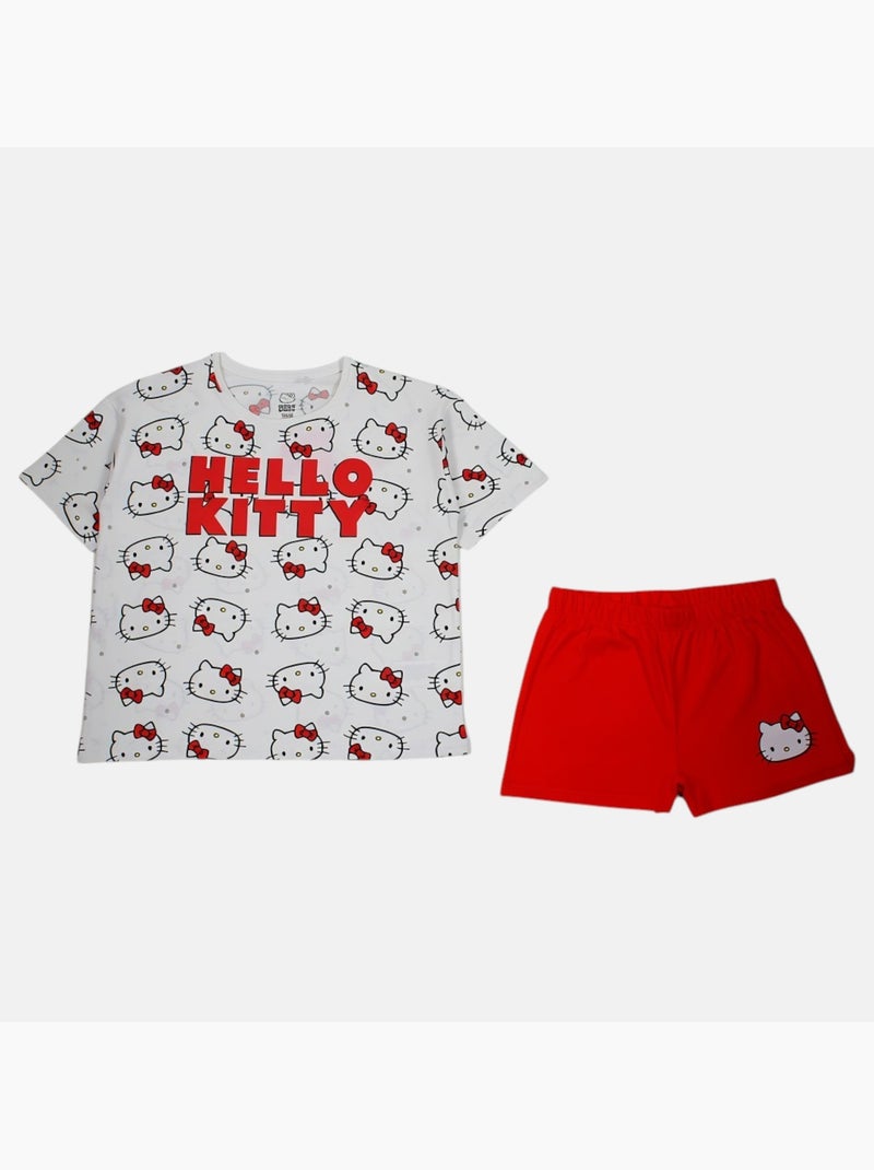 Hello Kitty - Conjunto de camiseta e shorts para meninas Vermelho - Kiabi