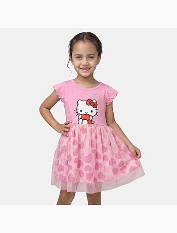 Hello Kitty - Vestido menina criança com padrão