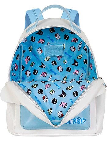Hello Kitty Cinnamoroll Face Mochila Heady, Branca