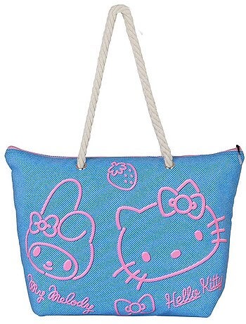 Hello Kitty Denim Bolsa de Praia Soleil, Azul