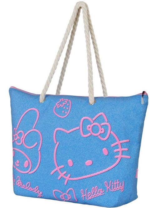 Hello Kitty Denim Bolsa de Praia Soleil, Azul - Kiabi Hello Kitty Denim Bolsa de Praia Soleil, Azul - Kiabi