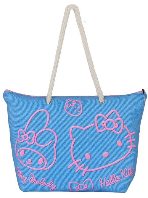 Hello Kitty Denim Bolsa de Praia Soleil, Azul - Kiabi Hello Kitty Denim Bolsa de Praia Soleil, Azul - Kiabi