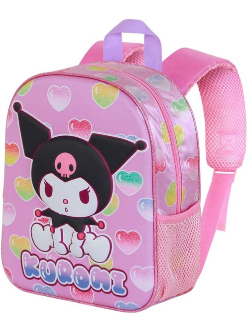 Hello Kitty Kuromi Hearts Mochila 3D Elite, Rosa - Kiabi Hello Kitty Kuromi Hearts Mochila 3D Elite, Rosa - Kiabi