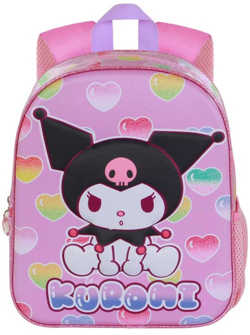 Hello Kitty Kuromi Hearts Mochila 3D Elite, Rosa - Kiabi Hello Kitty Kuromi Hearts Mochila 3D Elite, Rosa - Kiabi