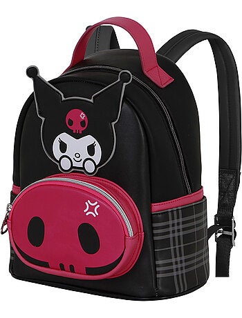 Hello Kitty Kuromi Skull Mochila Heady Pequena, Preta