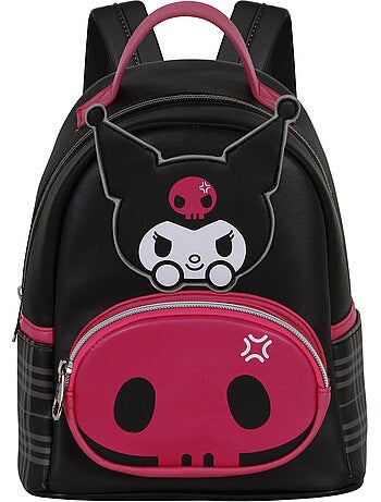 Hello Kitty Kuromi Skull Mochila Heady Pequena, Preta