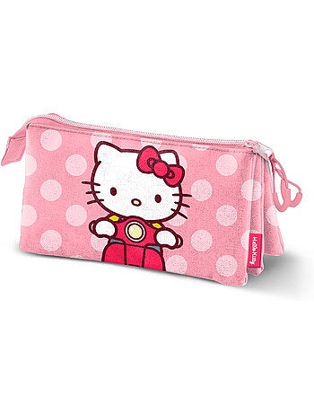 Hello Kitty Moto Estojo Triplo, Rosa