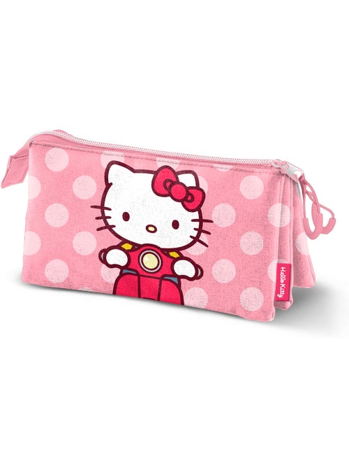 Hello Kitty Moto Estojo Triplo, Rosa - Kiabi Hello Kitty Moto Estojo Triplo, Rosa - Kiabi