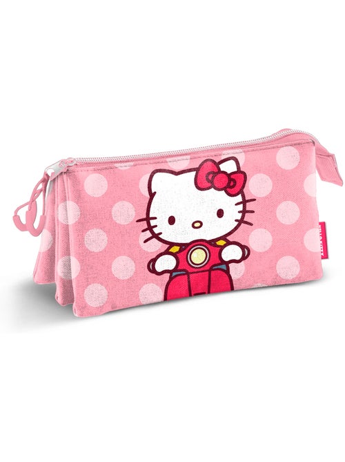 Hello Kitty Moto Estojo Triplo, Rosa - Kiabi Hello Kitty Moto Estojo Triplo, Rosa - Kiabi