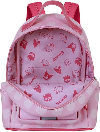 Hello Kitty Moto Mochila Heady Pequena, Rosa