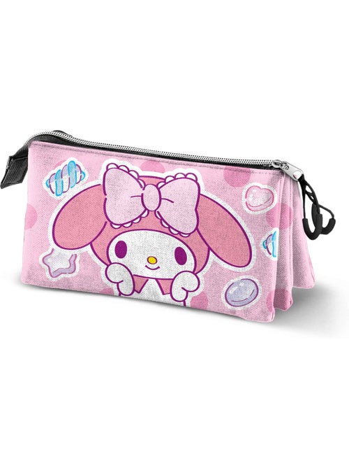 Hello Kitty My Melody Sweets Estojo Triplo, Rosa - Kiabi Hello Kitty My Melody Sweets Estojo Triplo, Rosa - Kiabi