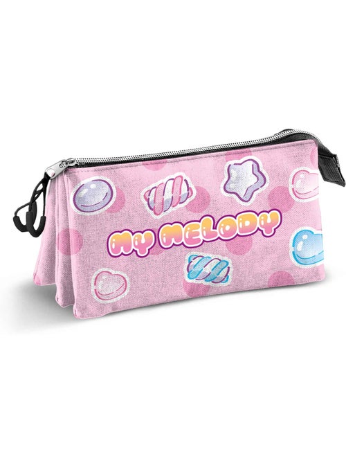 Hello Kitty My Melody Sweets Estojo Triplo, Rosa - Kiabi Hello Kitty My Melody Sweets Estojo Triplo, Rosa - Kiabi