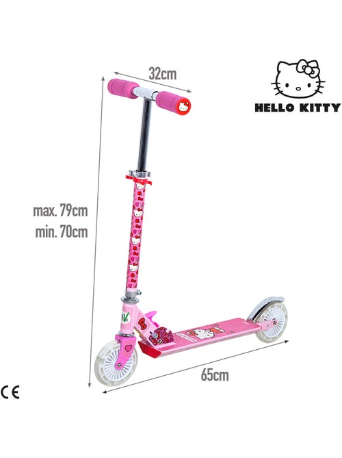 Hello kitty patinete dobrável com 2 rodas e luzes - Kiabi