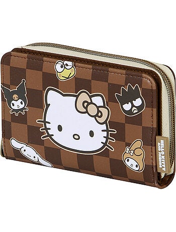 Hello Kitty Squares Carteira, Marrom
