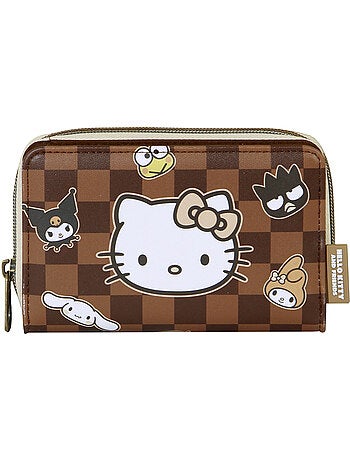 Hello Kitty Squares Carteira, Marrom
