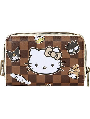 Hello Kitty Squares Carteira, Marrom