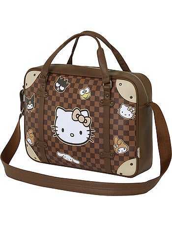 Hello Kitty Squares Mala para Portátil Laptop, Marrom