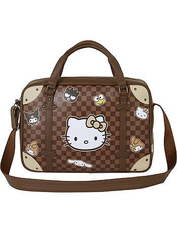 Hello Kitty Squares Mala para Portátil Laptop, Marrom