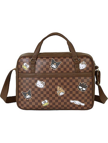 Hello Kitty Squares Mala para Portátil Laptop, Marrom