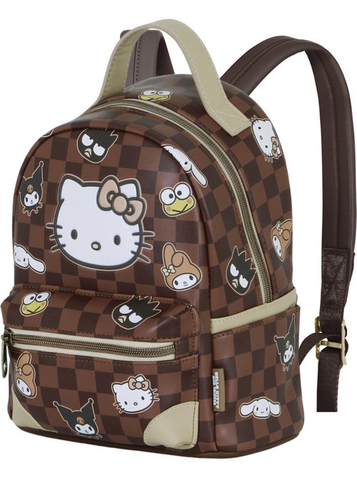 Hello Kitty Squares Mochila Heady Pequena, Marrom - Kiabi Hello Kitty Squares Mochila Heady Pequena, Marrom - Kiabi