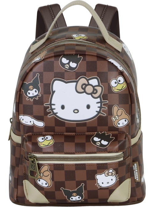 Hello Kitty Squares Mochila Heady Pequena, Marrom - Kiabi Hello Kitty Squares Mochila Heady Pequena, Marrom - Kiabi