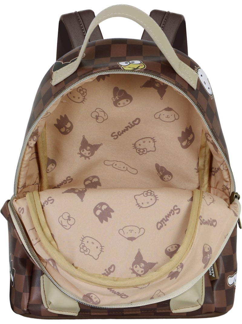 Hello Kitty Squares Mochila Heady Pequena, Marrom Castanho - Kiabi