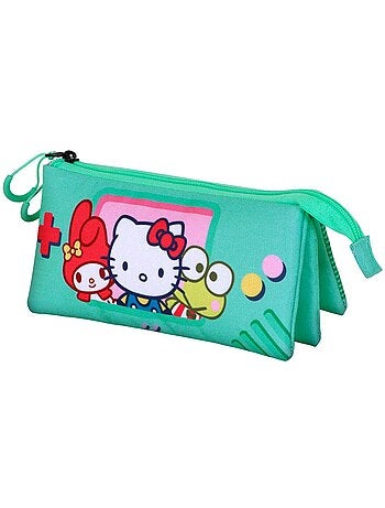Hello Kitty Videogame Estojo Triplo, Turquesa