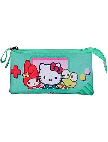 Hello Kitty Videogame Estojo Triplo, Turquesa