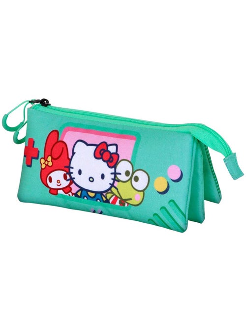 Hello Kitty Videogame Estojo Triplo, Turquesa - Kiabi Hello Kitty Videogame Estojo Triplo, Turquesa - Kiabi