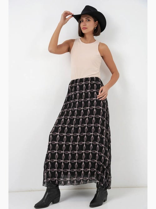 High waist geometric maxi skirt bdart - Kiabi High waist geometric maxi skirt bdart - Kiabi