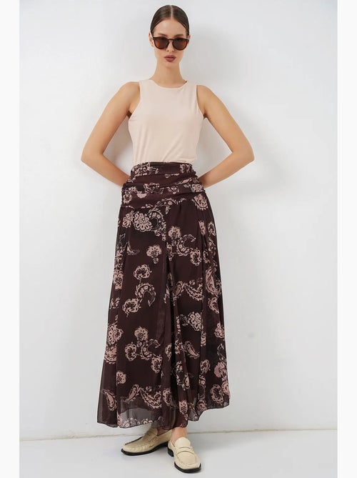 High waist maxi skirt with paisley print bdart - Kiabi