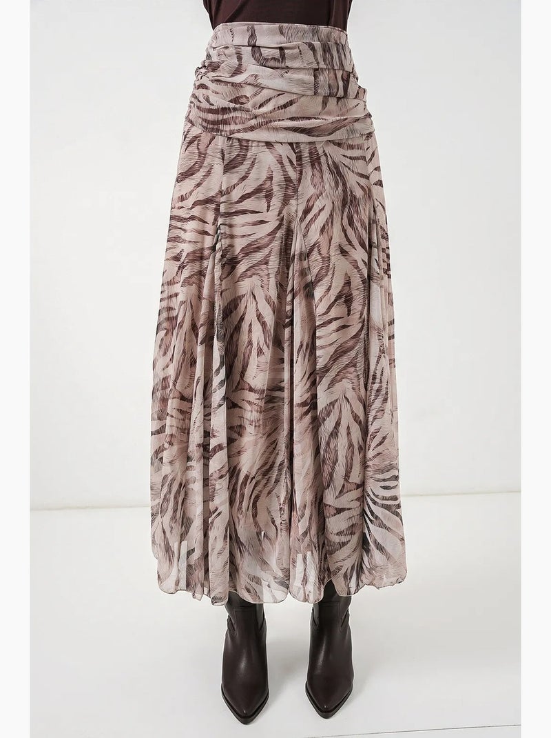 High waist maxi skirt with paisley print bdart Marfim - Kiabi