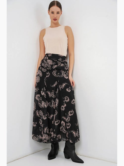 High waist maxi skirt with paisley print bdart - Kiabi High waist maxi skirt with paisley print bdart - Kiabi