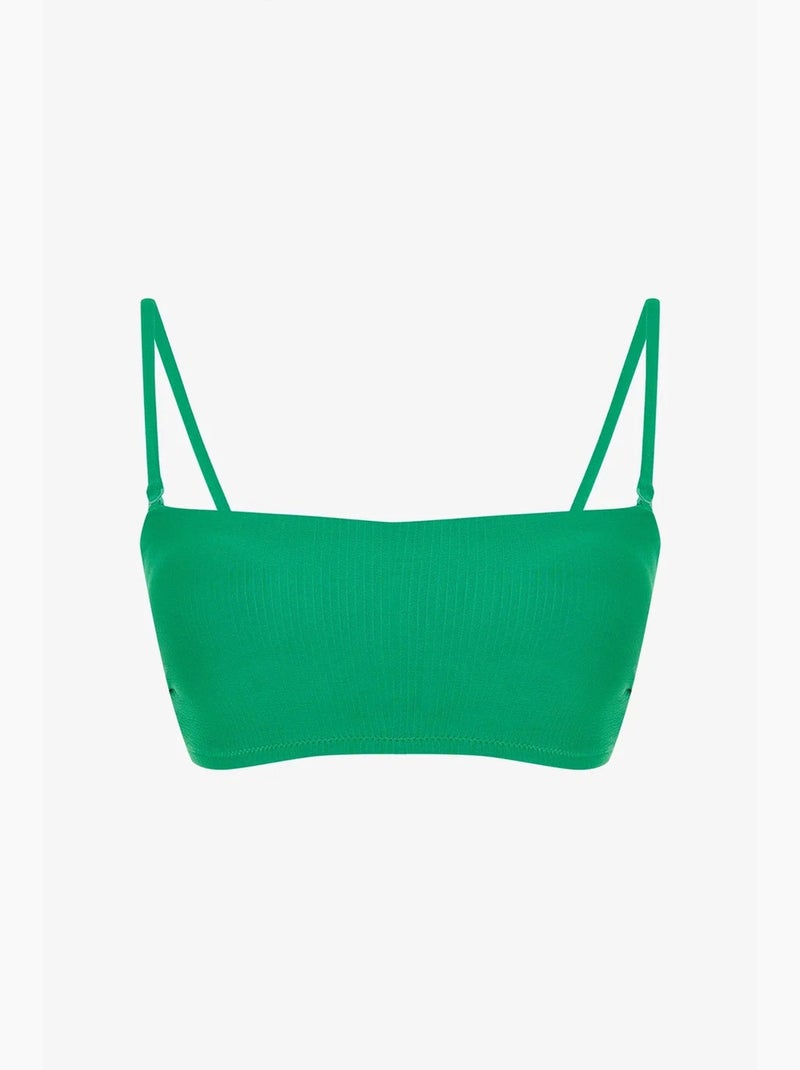 Holly top de biquíni tomara que caia penti Verde esmeralda - Kiabi