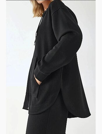 Hoodie com capuz, mangas compridas e fecho de correr hiccup