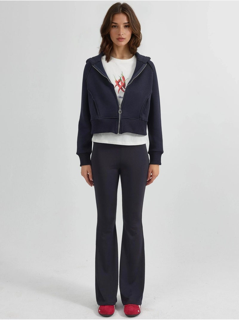 Hoodie com fecho de correr de corte relaxed hiccup Azul-marinho - Kiabi