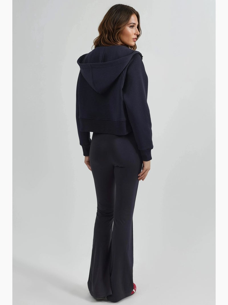 Hoodie com fecho de correr de corte relaxed hiccup Azul-marinho - Kiabi