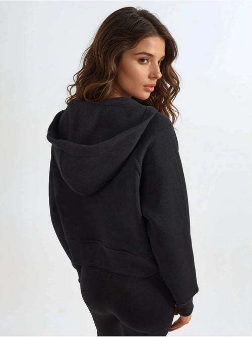 Hoodie com fecho de correr de corte relaxed hiccup - Kiabi