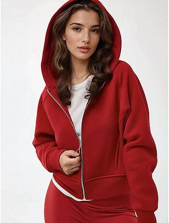 Hoodie com fecho de correr de corte relaxed hiccup