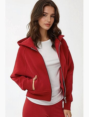 Hoodie com fecho de correr de corte relaxed hiccup