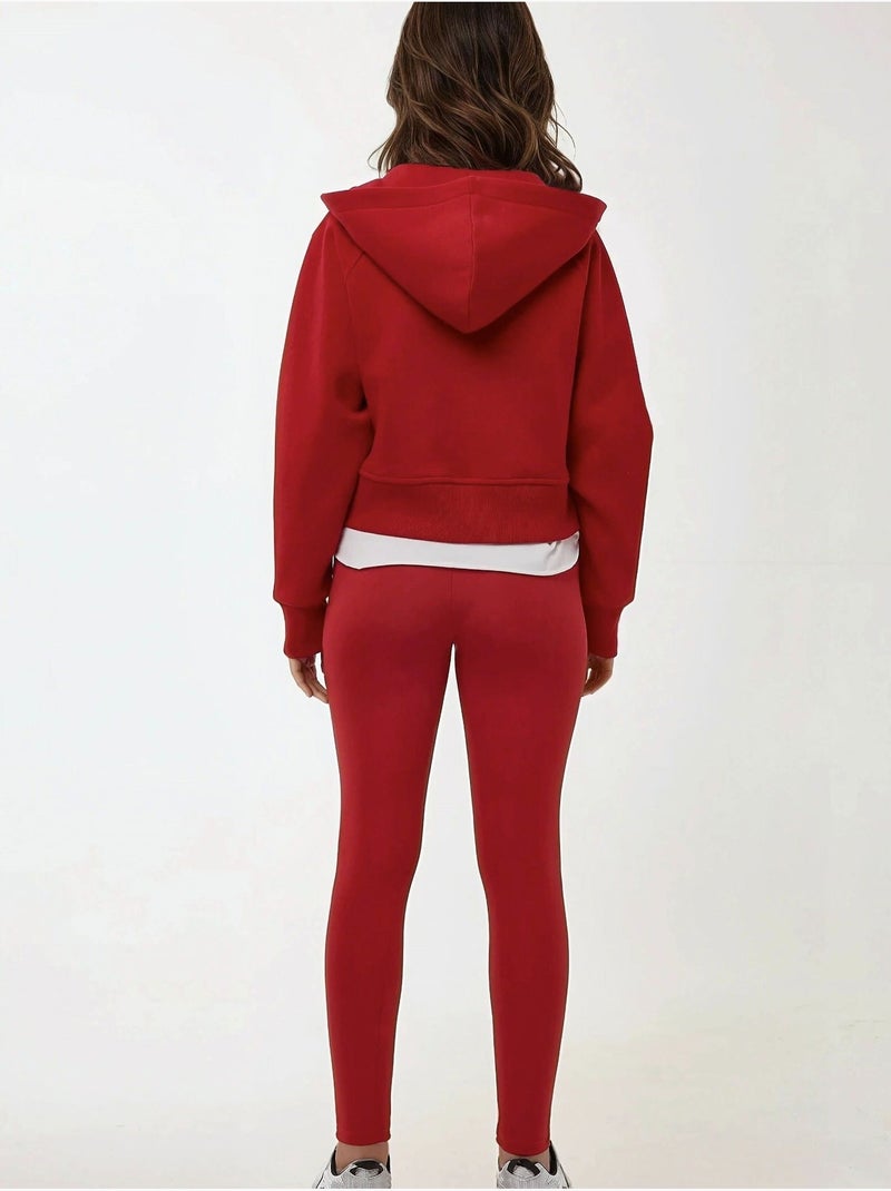 Hoodie com fecho de correr de corte relaxed hiccup Vermelho - Kiabi