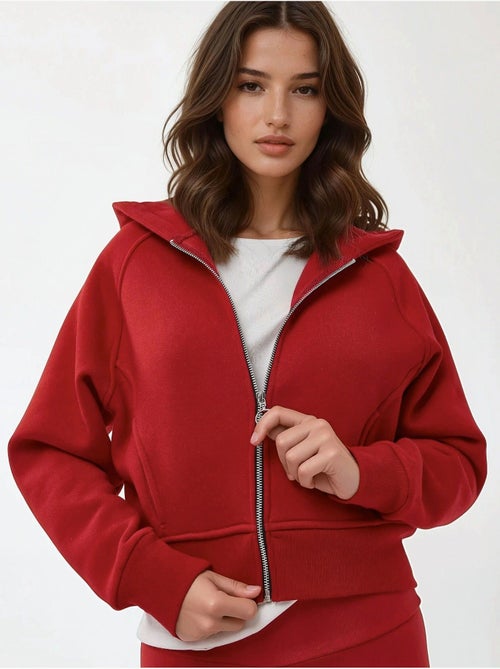 Hoodie com fecho de correr de corte relaxed hiccup - Kiabi Hoodie com fecho de correr de corte relaxed hiccup - Kiabi