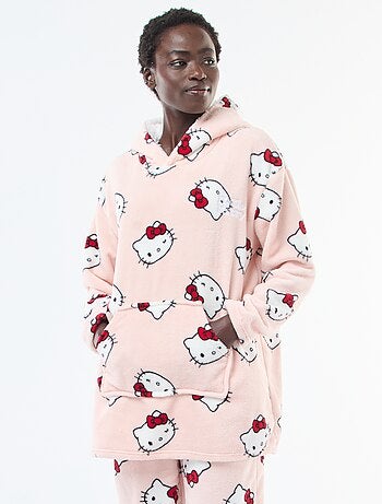 Hoodie de noite 'Hello Kitty' efeito borrego